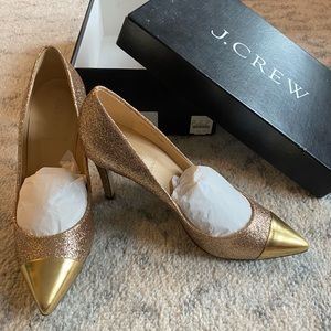 J. Crew Gold Heels